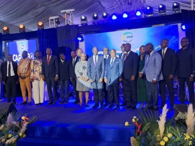 Marc Abeghe, ministre délégué en charge du Budget du Gabon lors de la cérémonie de la CPPF