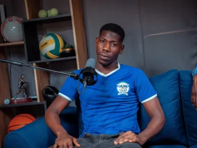 Caleb Nzamba, footballeur au Vautour Club
