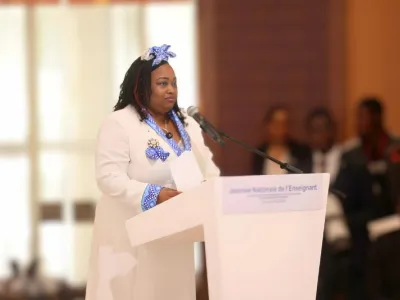 Camelia Ntoutoume-Leclerq, ministre de l'éducation nationale