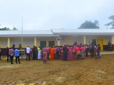 Vue partielle du Centre de formation de la femme rurale inauguré par la première dame, Zita Oligui Nguema.
