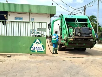 Une vue de l’entrée du siège de la société Clean Africa.