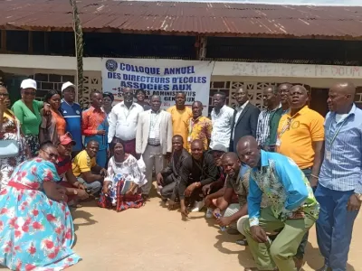 Les directeurs d’école de la circonscription scolaire du Woleu-Ntem Nord au terme de leur colloque à Medoumou