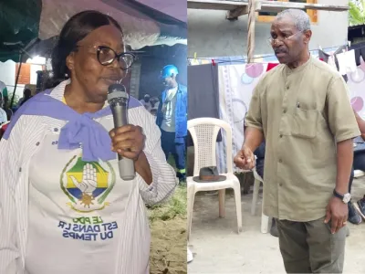 Faustin Laurent Bilie Bi Essone, du RPM et Jeanne Mbagou du PDG