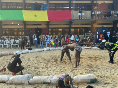 Lutteurs Sénégalais à la fête des cultures au Gabon