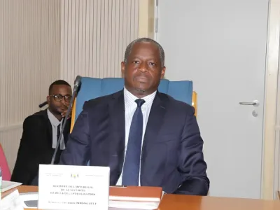  Le ministre de l’Intérieur, Hermann Immongault. © Jocelyn Abila