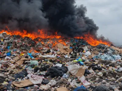 Incendie à la décharge de Mindoube