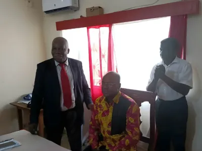 Le coordinateur Roger Mouloungui, lors de son installation