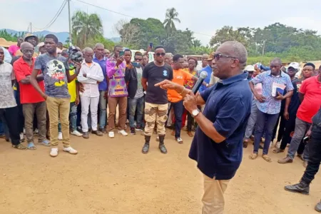 Jonathan Ignoumba, lors d’une sortie dans la Nyanga. 