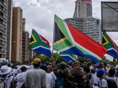 Manifestants anti-migrants en Afrique du Sud