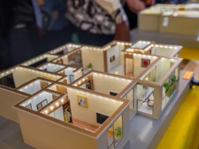 Un aperçu, à travers cette maquette, des futures logements