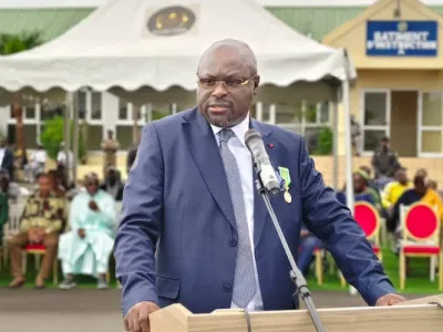 Michel Régis Onanga Ndiaye, président de l'Assemblée nationale