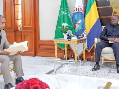 Le chef de l’Etat Brice Clotaire Oligui Nguema, a reçu le ministre de la Communication, Germain Bihadjow