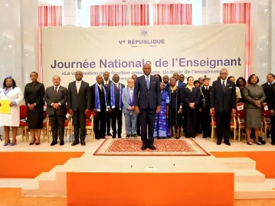 Le chef de l’Etat et les membres du gouvernement, lors de la Journée national de l’enseignant