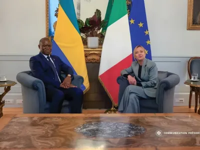 Le président Oligui Nguema reçu au palais Chigi par la Première ministre italiènne Giorgia Moloni.