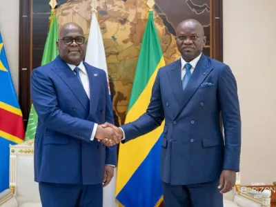 Brice Clotaire Oligui Nguema, président du Gabon et Félix-Antoine Tshisekedi Tshilombo, président de la RDC