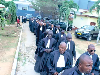 La procession des pasteurs à la clôture du synode de l’Église évangélique du Gabon.