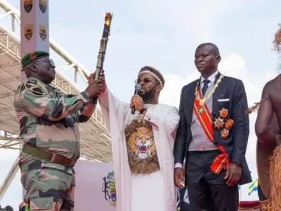Une vue du rituel exécuté lors de l’investiture du président de la République Brice Clotaire Oligui Nguema.