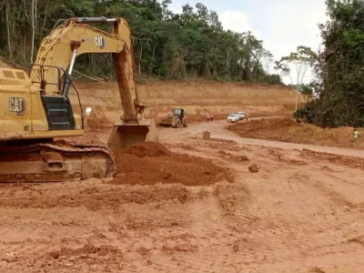Travaux de la route Lébamba-Mbigou-Malinga
