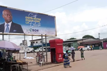 Une vue de la ville de Tchibanga victime des délestages.