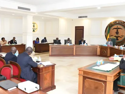 Thierry Minko, ministre de l'économie à la cour constitutionnelle