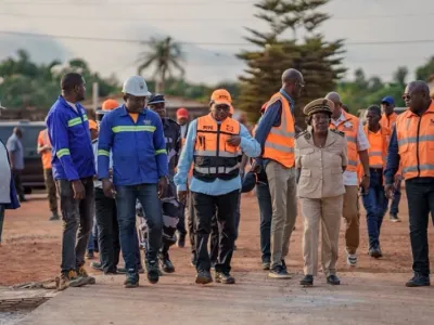 Visite de chantier à Tchibanga