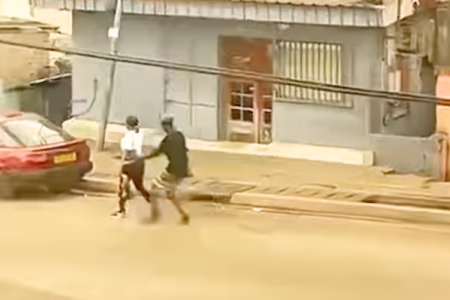 Image du braquage à Cosmopark à Libreville (Capture d'écran) © DR