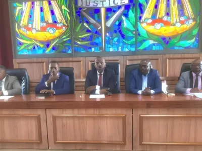 Vue du bureau du Syndicat national des magistrats du Gabon (Synamag).