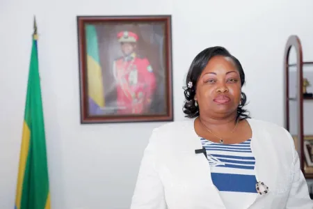 La ministre d’Etat, Camélia Ntoutoume Leclercq.
