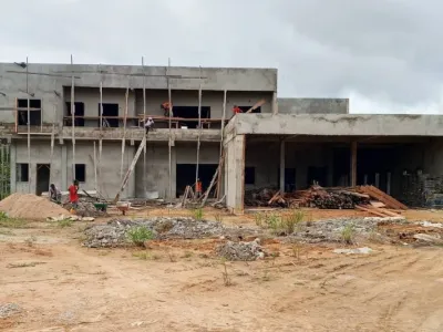 Un aperçu des travaux du chantier de la caserne des pompiers à Koula-Moutou