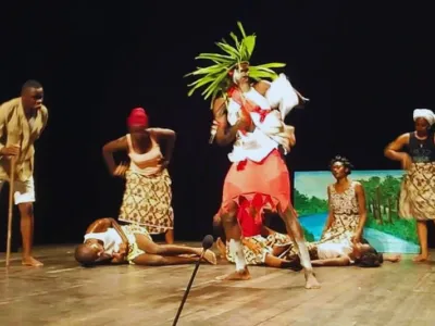 Scène d’un précédent festival «Coup de théâtre» à l’Institut français du Gabon. © DR