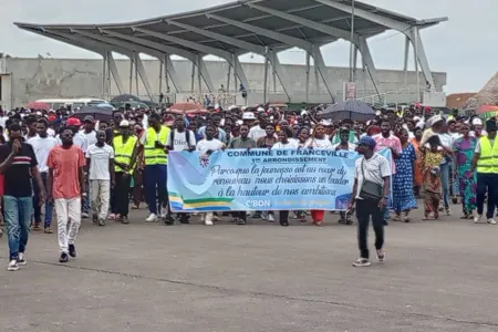 Les jeunes de Masuku en soutien à la candidature du président de la transition © DR