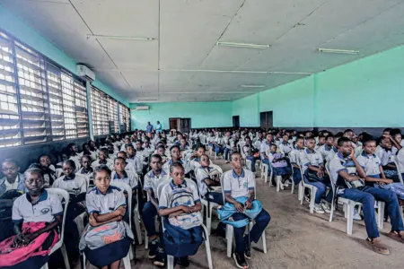 Des élèves du lycée Alexandre Sambat.