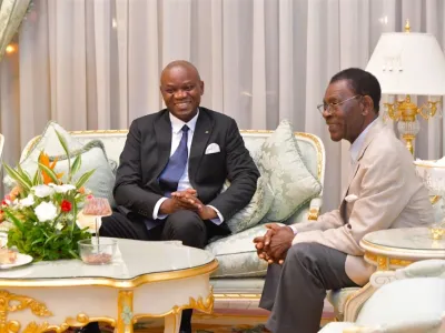 Brice Clotaire Oligui Nguema et Teodoro Obiang Nguema. © DR