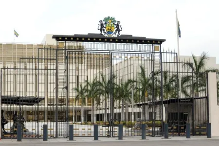 Entrée du palais présidentiel gabonais, à Libreville