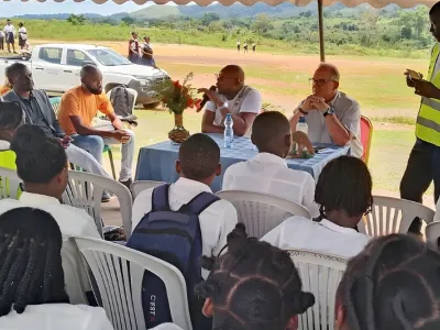 Moment de sensibilisation au Lycée public Rigobert-Landji (LRL) de Moanda