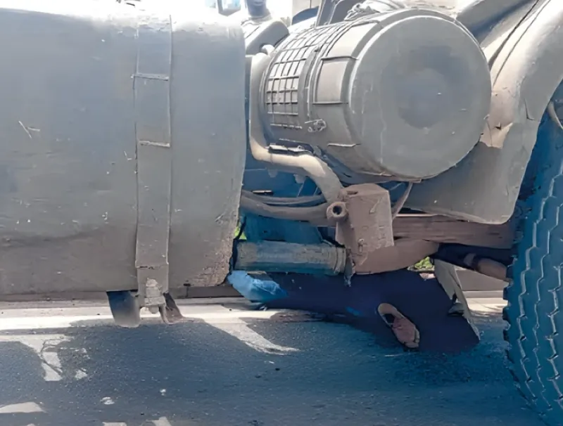 Victime percutée par un camion