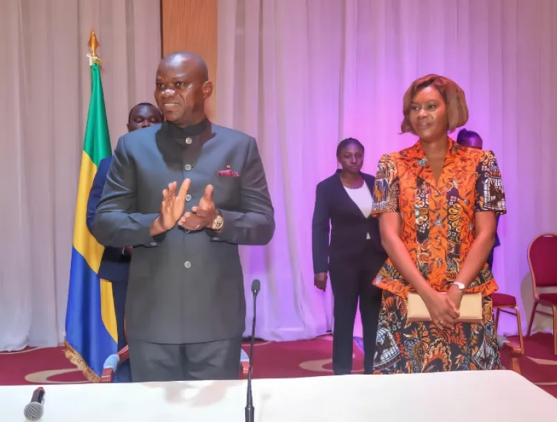 Brice Clotaire Oligui Nguema, président du Gabon et Zita Oligui Nguema, première dame du Gabon