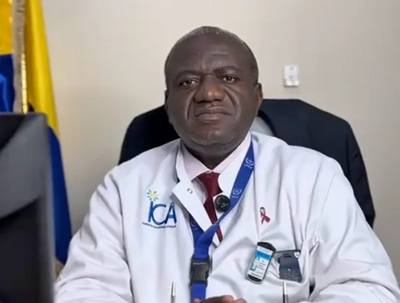 Le colonel Arnaud Brice Koumba, directeur général de l’Institut de cancérologie d’Akanda.