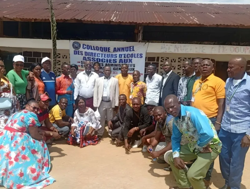 Les directeurs d’école de la circonscription scolaire du Woleu-Ntem Nord au terme de leur colloque à Medoumou