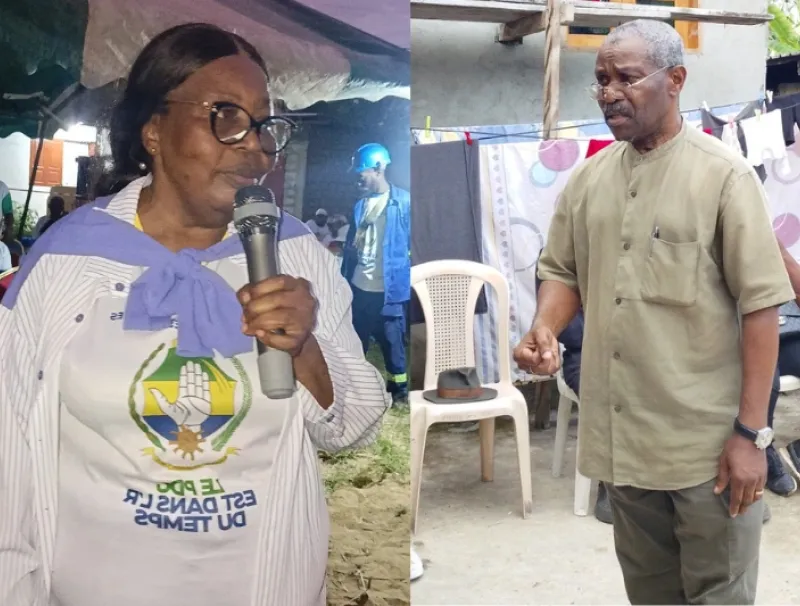 Faustin Laurent Bilie Bi Essone, du RPM et Jeanne Mbagou du PDG