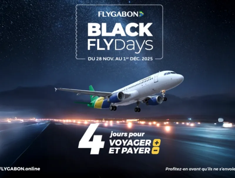 BLACK FRIDAY : FLYGABON ANNONCE QUATRE JOURS DE TARIFS PROMOTIONNELS