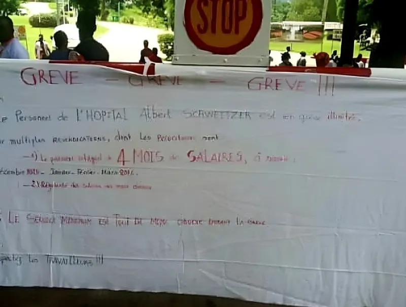 Le personnel de l’Hôpital Schweitzer veut une solution aux impayés de salaire
