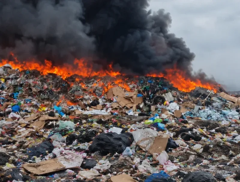 Incendie à la décharge de Mindoube