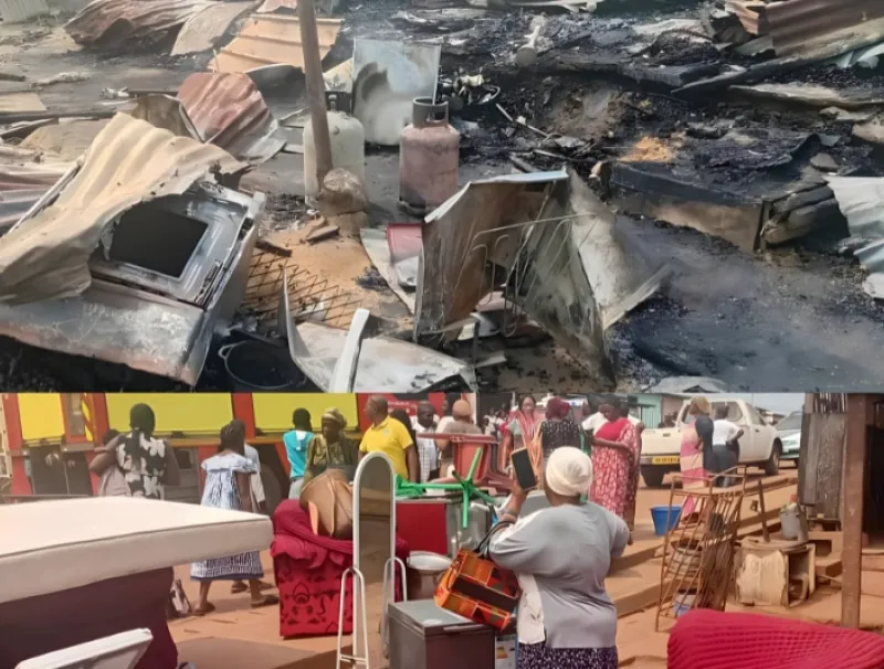Incendie à Moanda