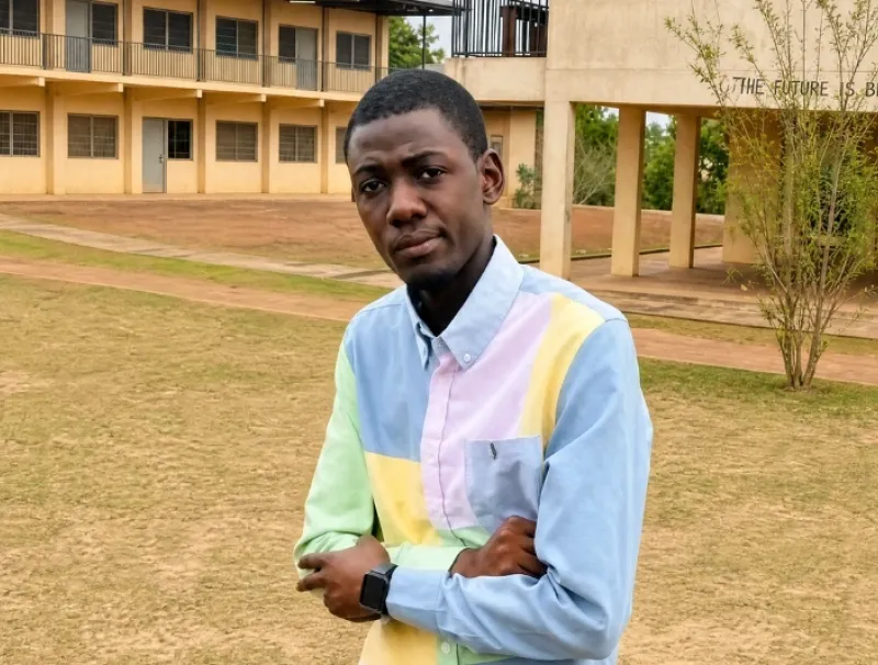 Junior Emmanuel Loussou, élève en classe de terminale