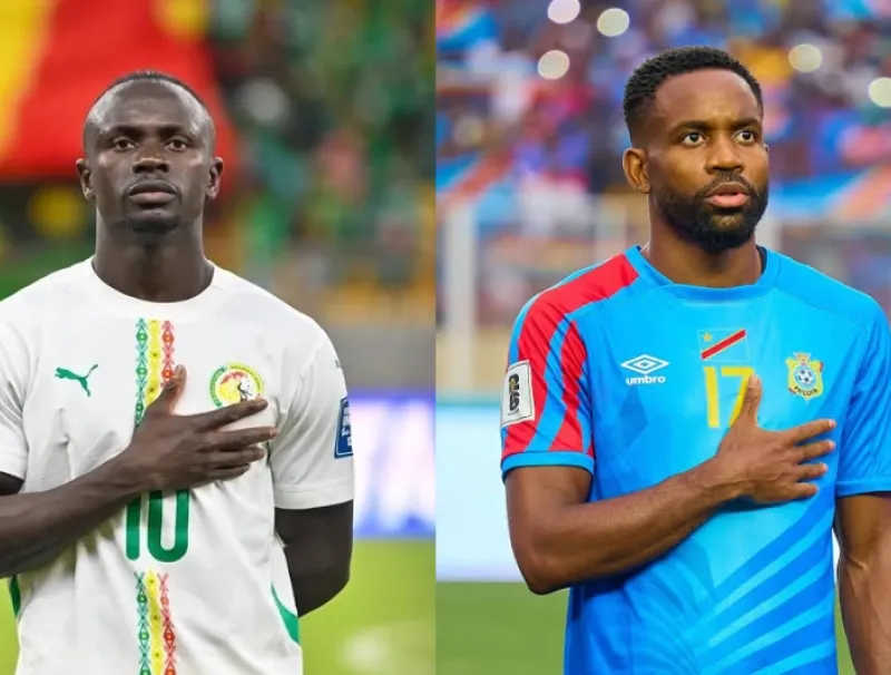 Sadio Mané (Sénégal) et Cédric Bakambu (RD Congo), footballeurs professionnels
