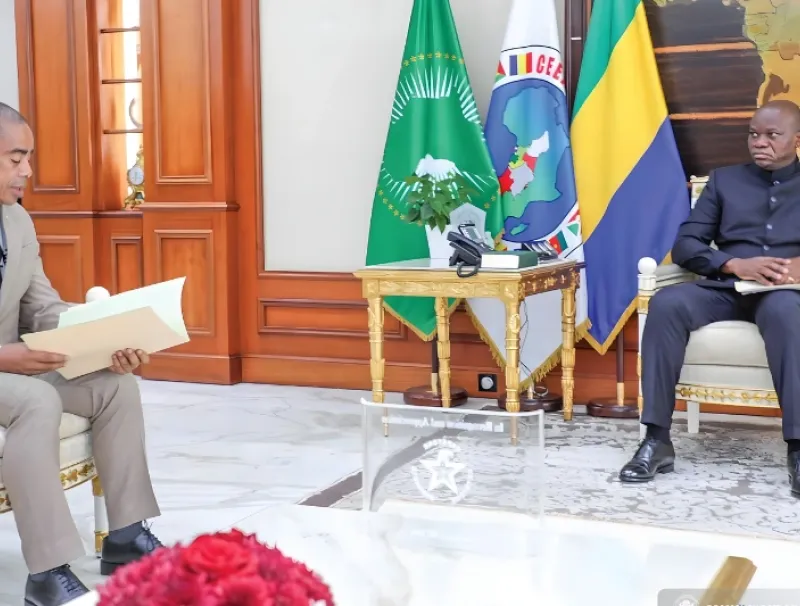 Le chef de l’Etat Brice Clotaire Oligui Nguema, a reçu le ministre de la Communication, Germain Bihadjow