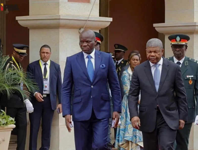 Brice Clotaire Oligui Nguema, président du Gabon et João Lourenço, président de l'Angola