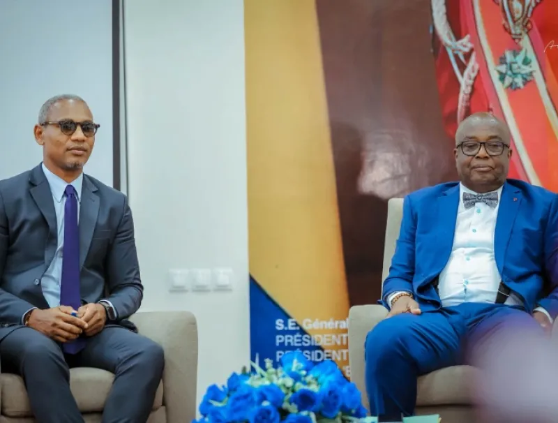 Adrien Nguema Mba, Ministre de l’Intérieur et Paul Ulrich Kessany, ministre des sports