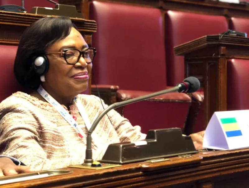 La présidente du Sénat, Paulette Missambo, à l’ouverture des assises. © DR